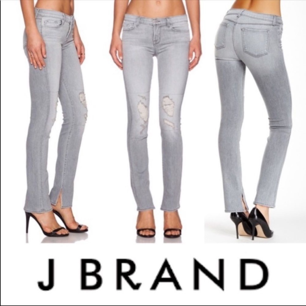 Nwt J Brand Mid-Rise Slim Straight Jeans Size 32 In Color Sweet